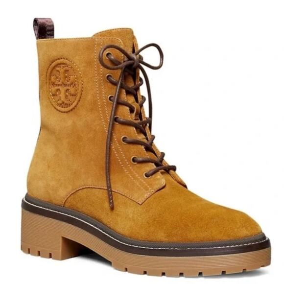 Tory Burch Miller 50mm Suede Lug Sole Bootie Size 9.5 NWT - Picture 1 of 16